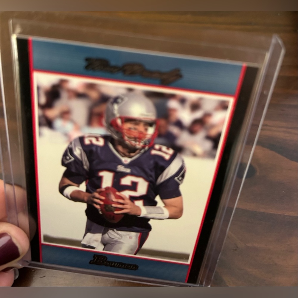 Tom Brady 2007 Topps Bowman BLUE /500 Football Card - Picture 6 of 6